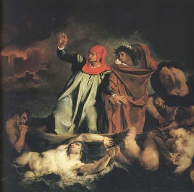 Eugene Delacroix Dante and Virgil in Hell (mk10) Sweden oil painting art